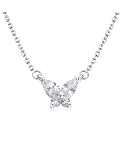 Luminous Butterfly Silver Necklace SPE-5669